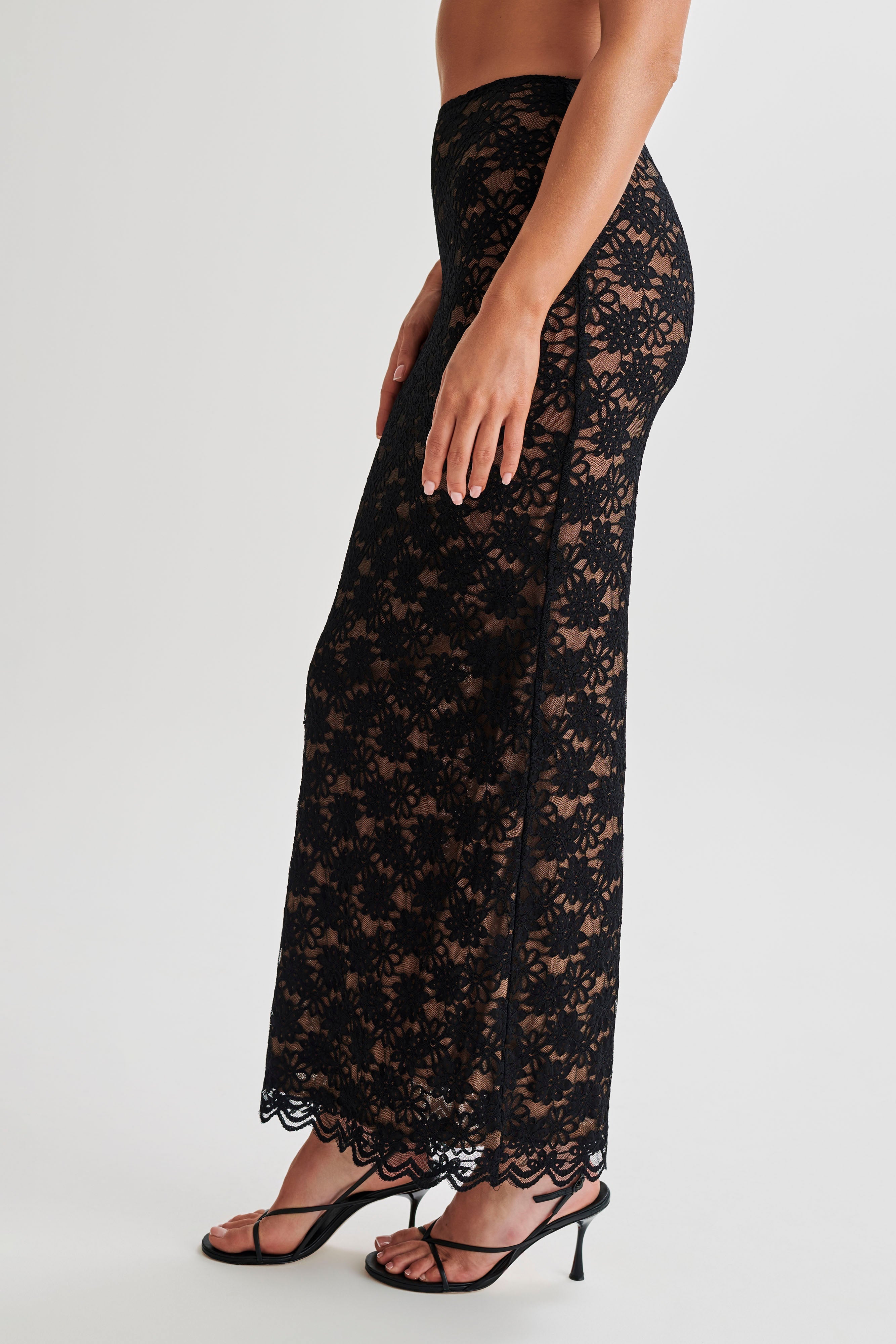 Black lace skirt australia sale