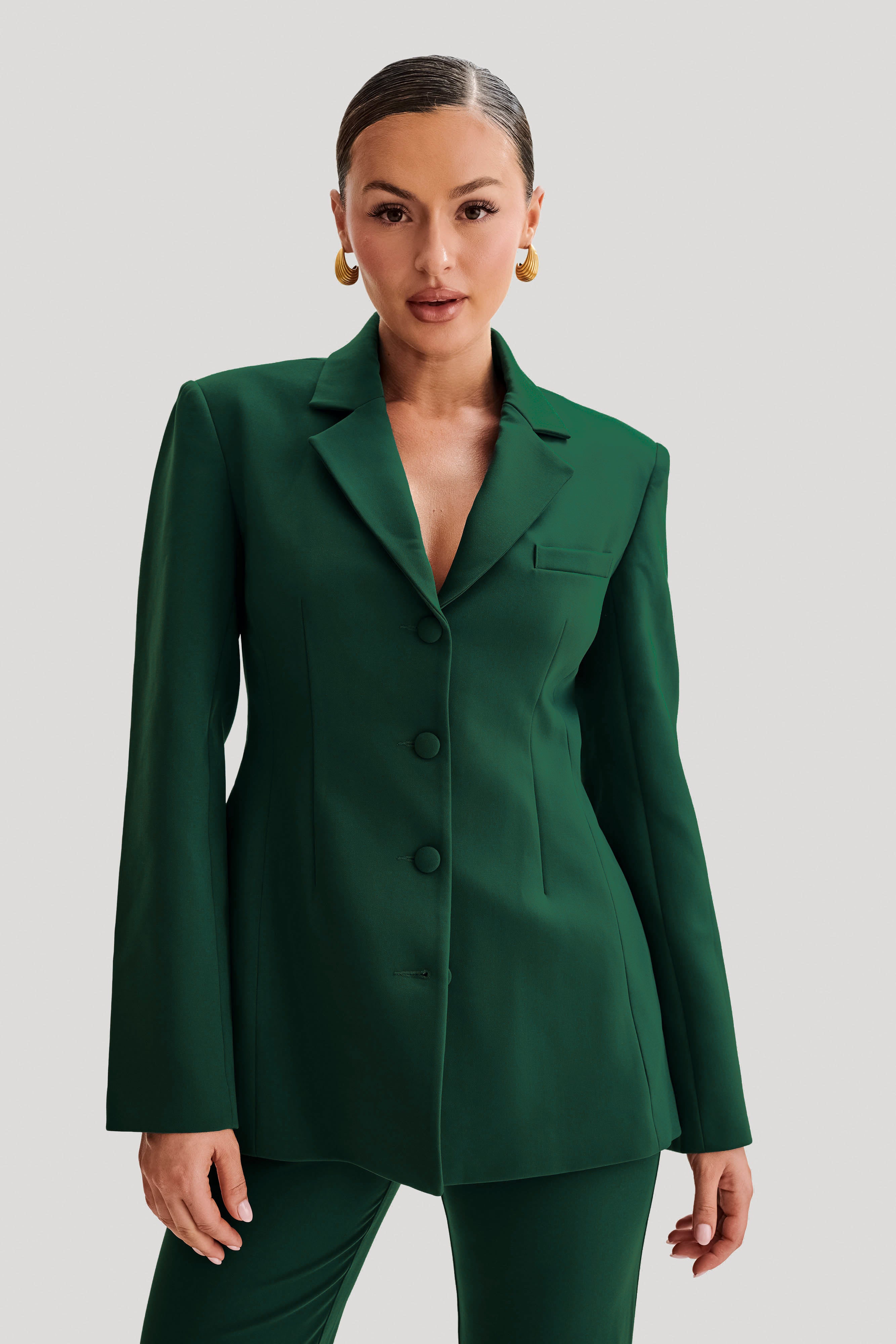 Forest green womens blazer shop