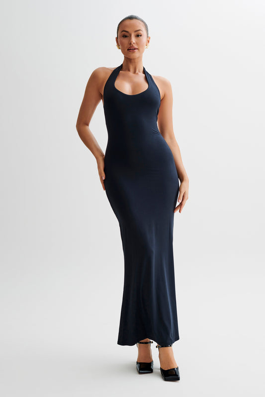 Jessica Modal Halter Maxi Dress - Black