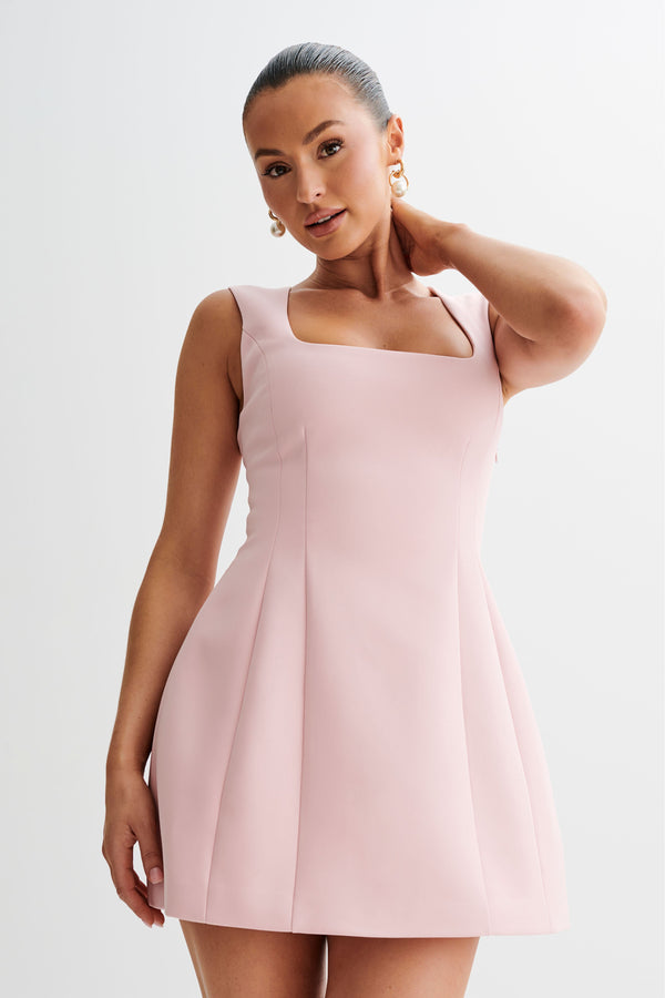 Collective Dress - Lysandre  Crepe Mini Dress - Baby Pink third image