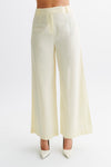 Franca Linen Wide Leg Pant - Lemon Sherbet