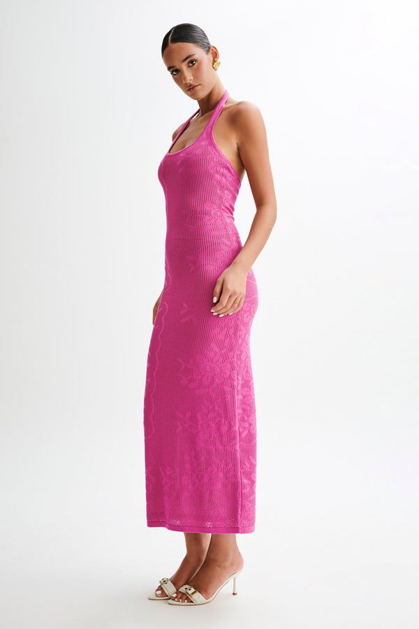 Collective Dress - Patrizia  Knit Halter Maxi Dress - Violet sixth image