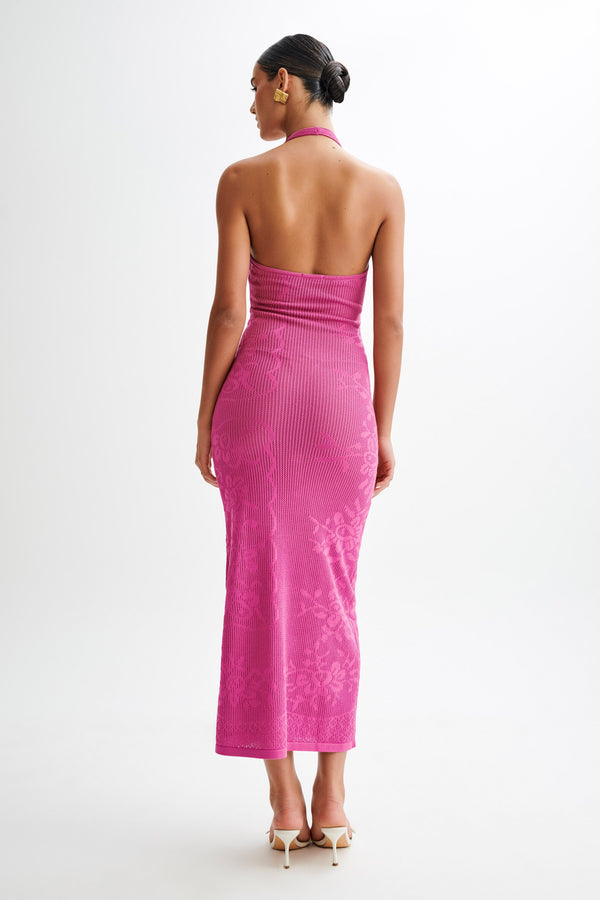 Collective Dress - Patrizia  Knit Halter Maxi Dress - Violet third image