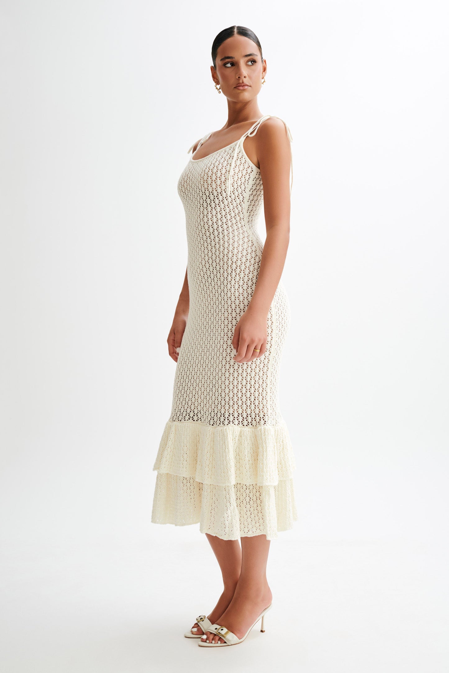 Bianca Knit Midi Dress - Ivory