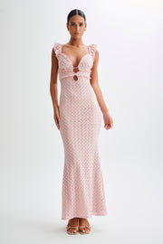 Ezra Lace Maxi Dress - Powder Pink