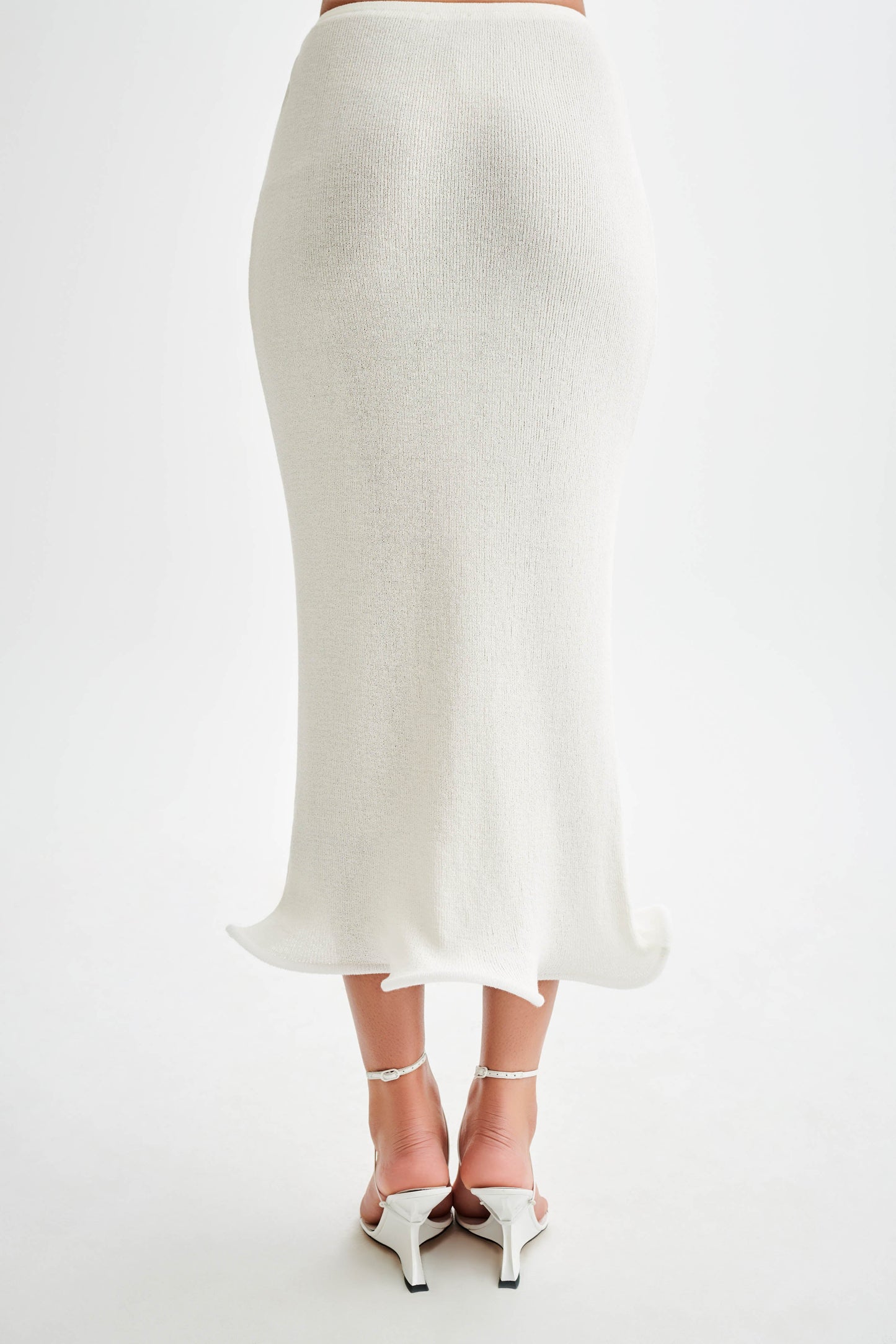 Gigi Knit Midi Skirt - Ivory