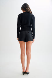 Genevieve Oversized Knit Cardigan - Black