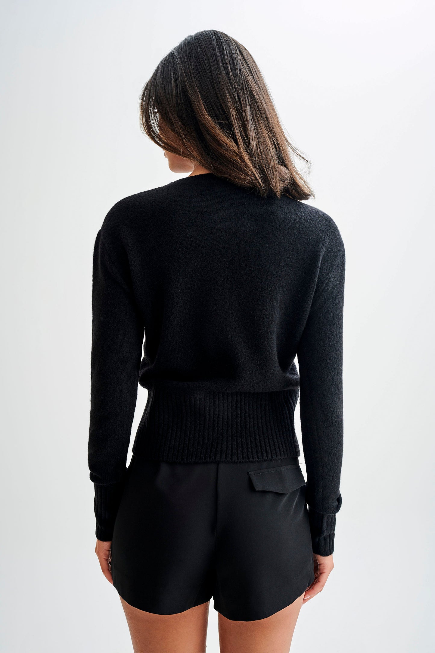 Genevieve Oversized Knit Cardigan - Black