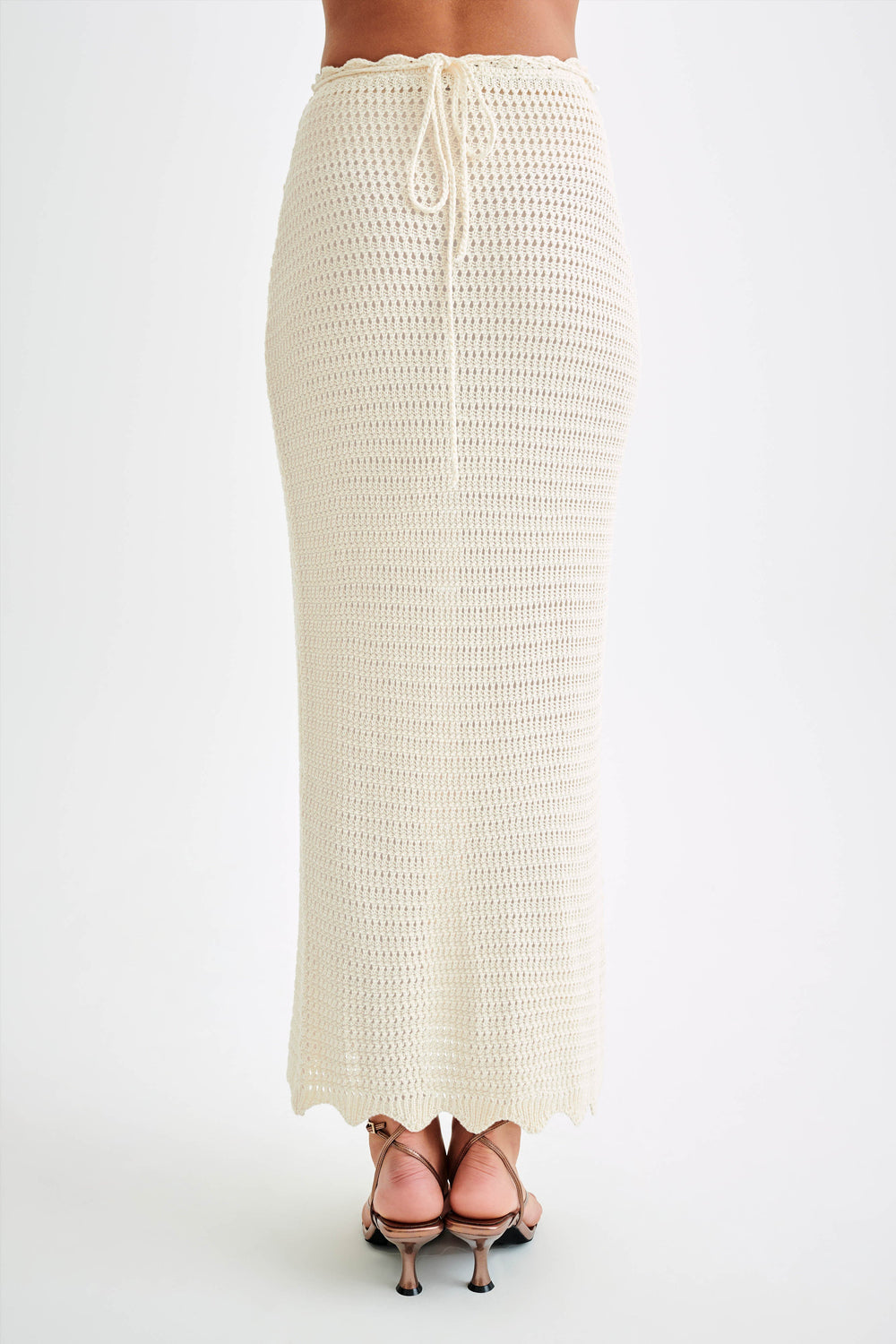 Kira Knit Maxi Skirt - Buttercream