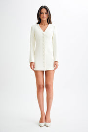 Hurley Long Sleeve Blazer Mini Dress - Ivory