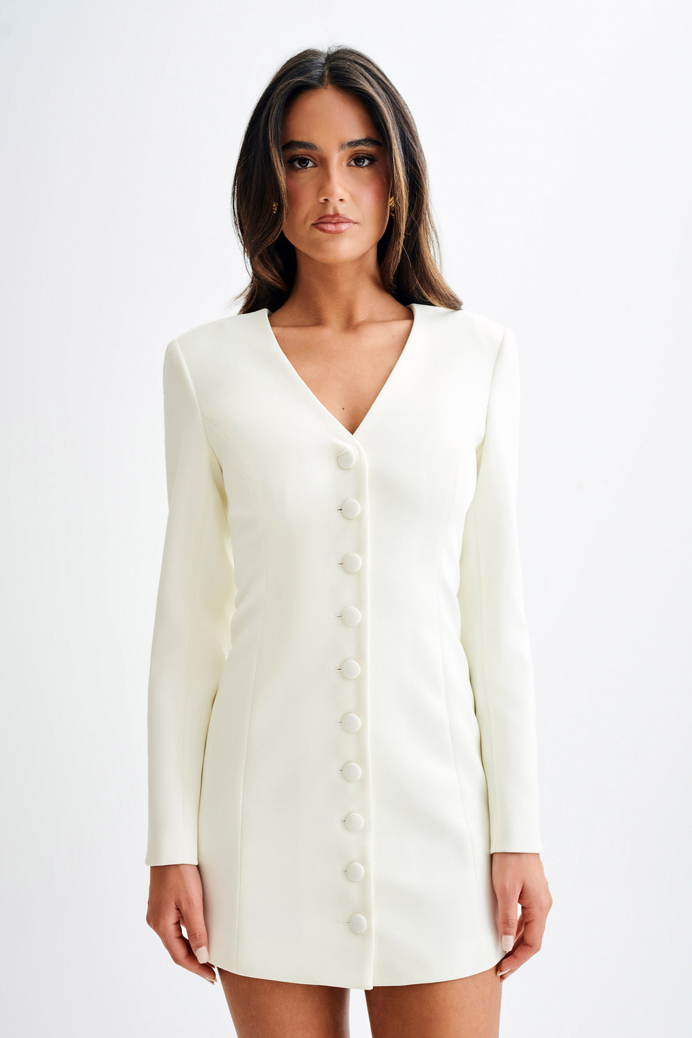 Hurley Long Sleeve Blazer Mini Dress - Ivory