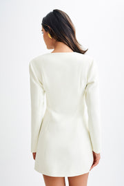 Hurley Long Sleeve Blazer Mini Dress - Ivory