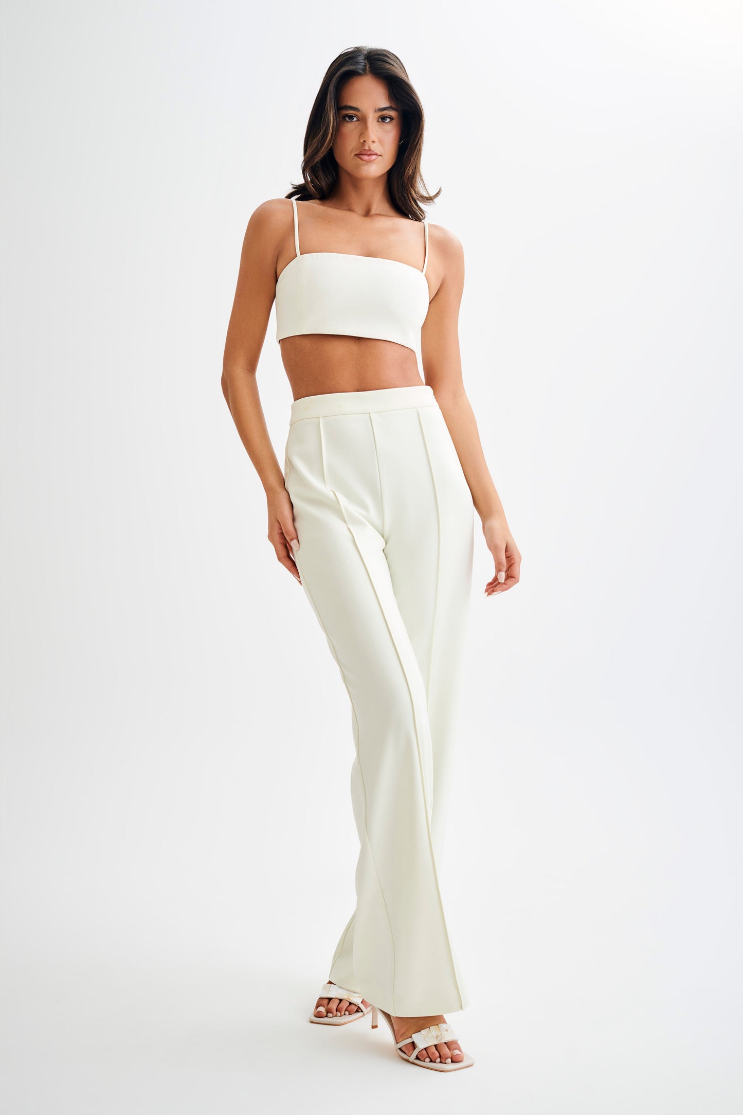 Perry Suiting Crop Top - Ivory