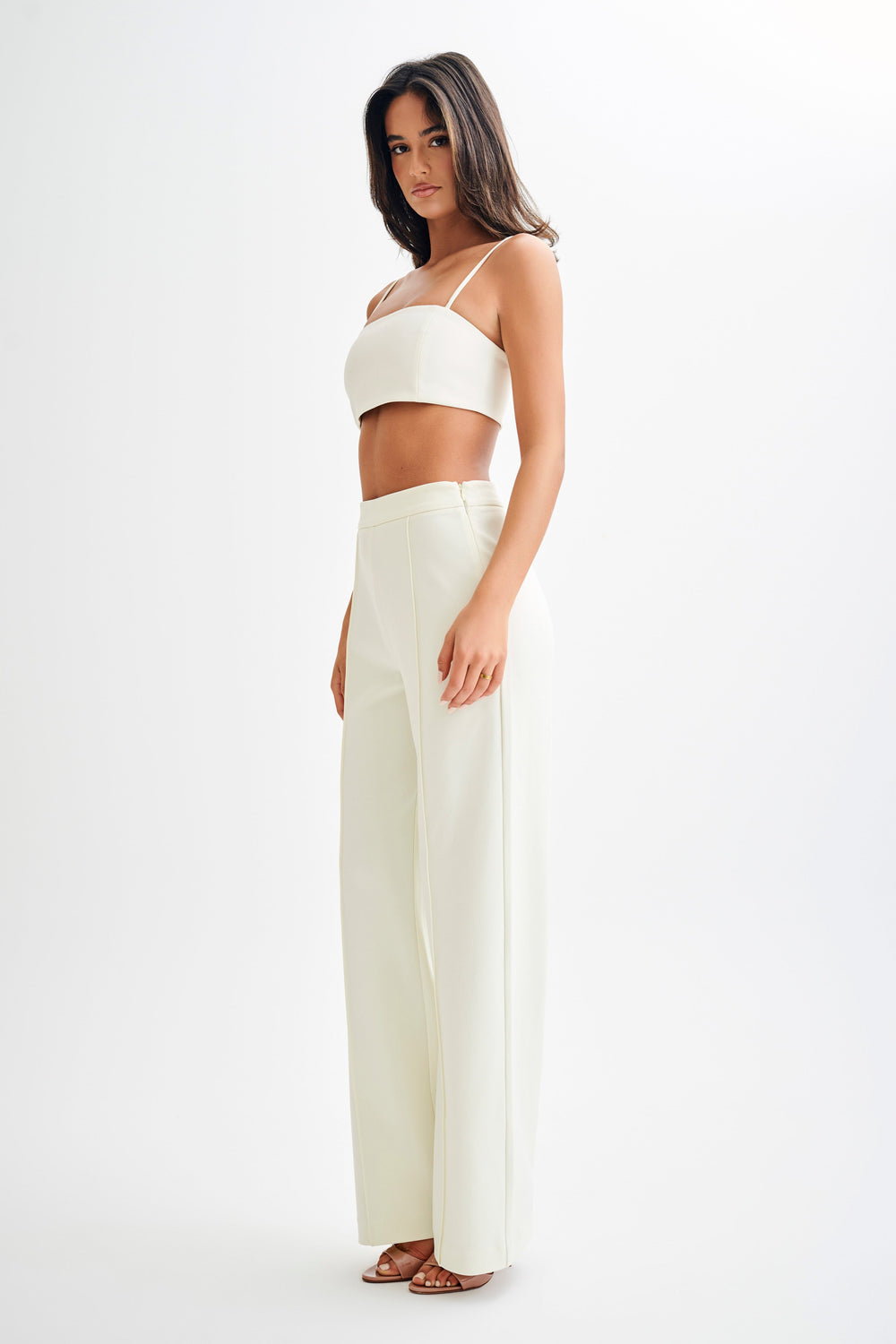 Perry Suiting Crop Top - Ivory