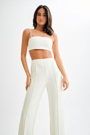 Perry Suiting Crop Top - Ivory