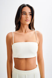 Perry Suiting Crop Top - Ivory