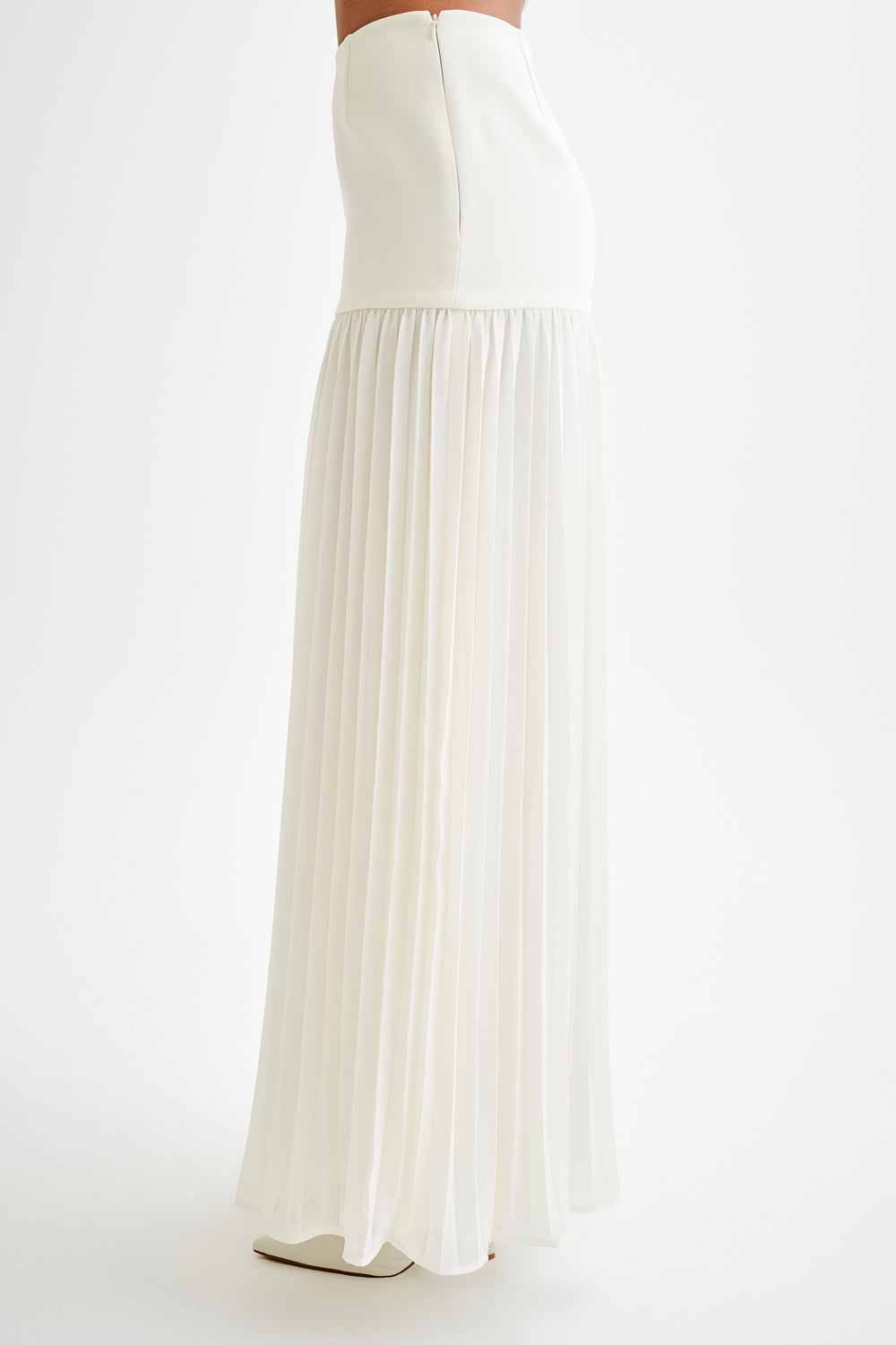 Jillian Pleated Maxi Skirt - Ivory