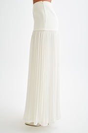 Jillian Pleated Maxi Skirt - Ivory