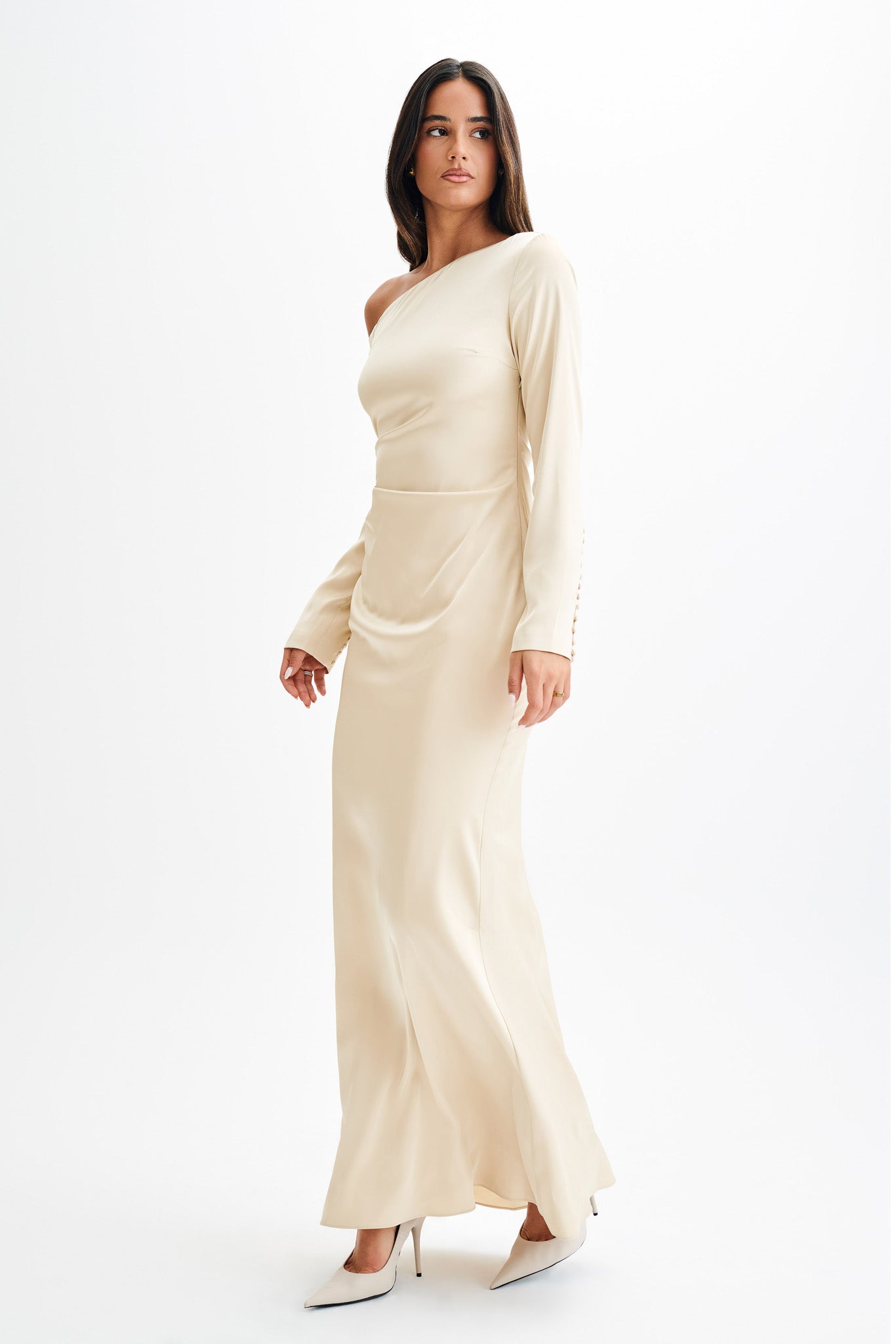 Avery Long Sleeve Maxi Dress Gold MESHKI