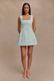 Lysandre Crepe Mini Dress - Ice Blue