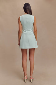 Lysandre Crepe Mini Dress - Ice Blue