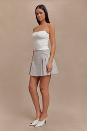 Arya Longline Spaghetti Strap Top - White