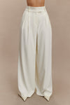 Jacqueline Pleated Wide Leg Pants - Mahogany