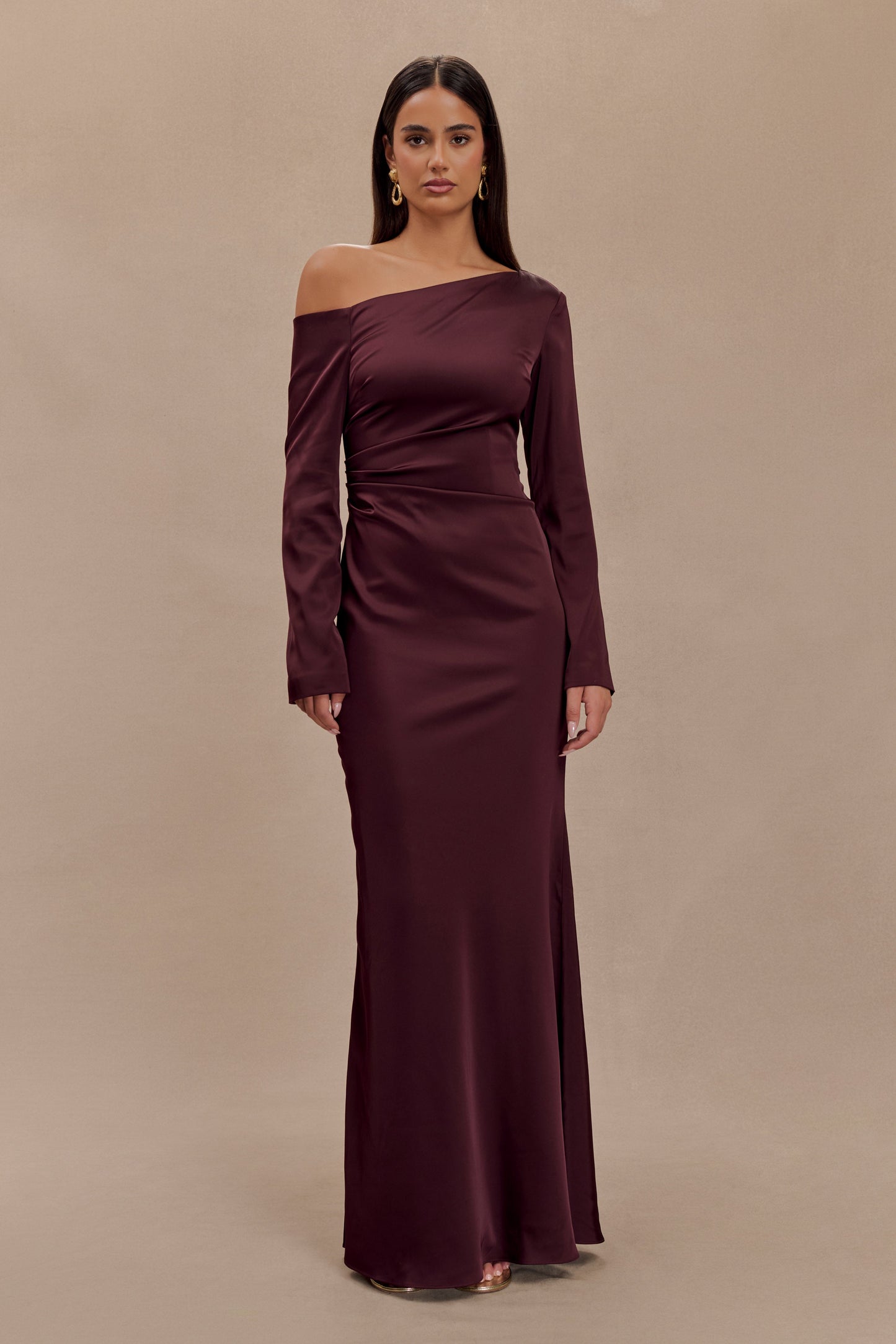 Avery Long Sleeve Maxi Dress - Plum