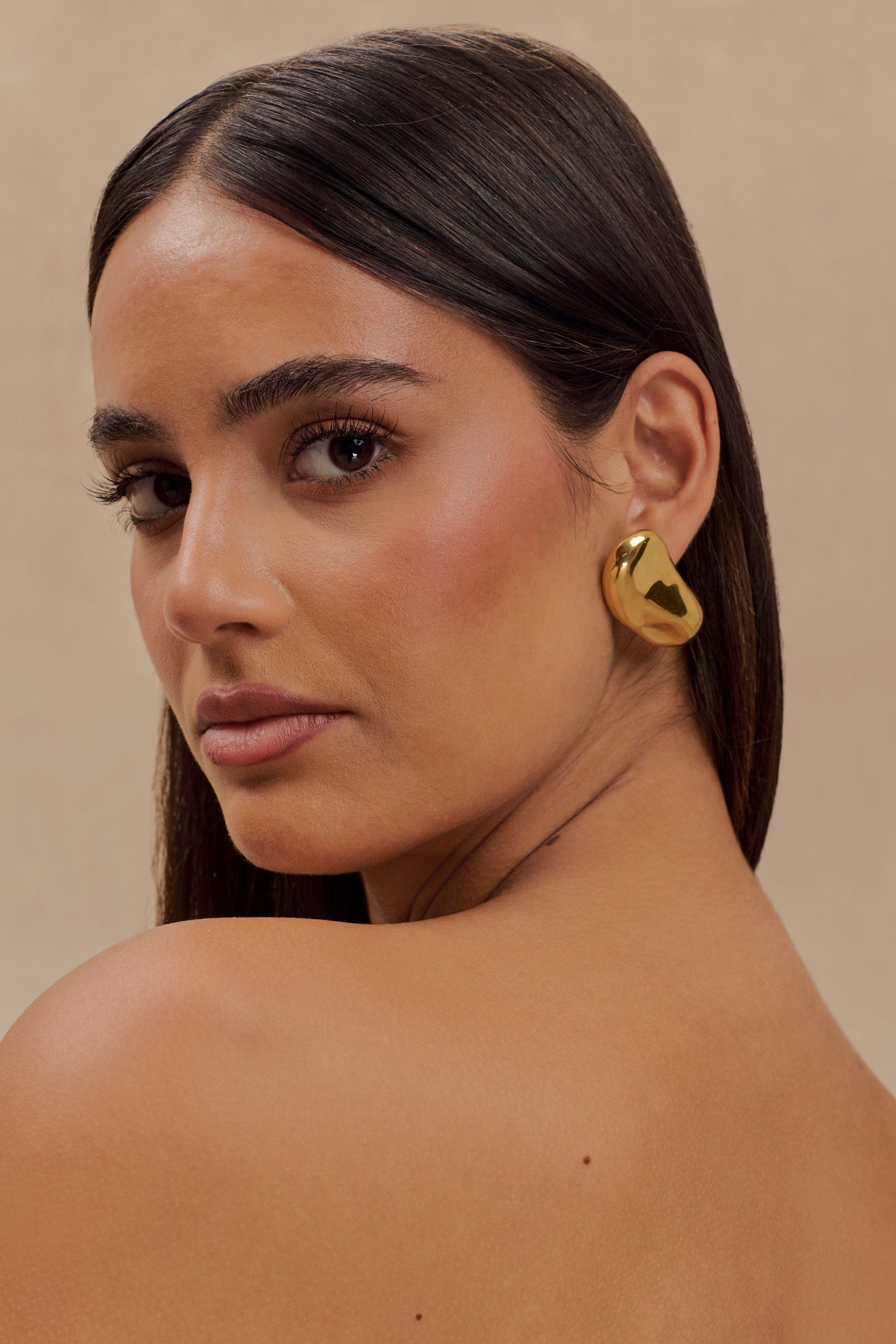 Alicia Horizontal Earrings - Gold