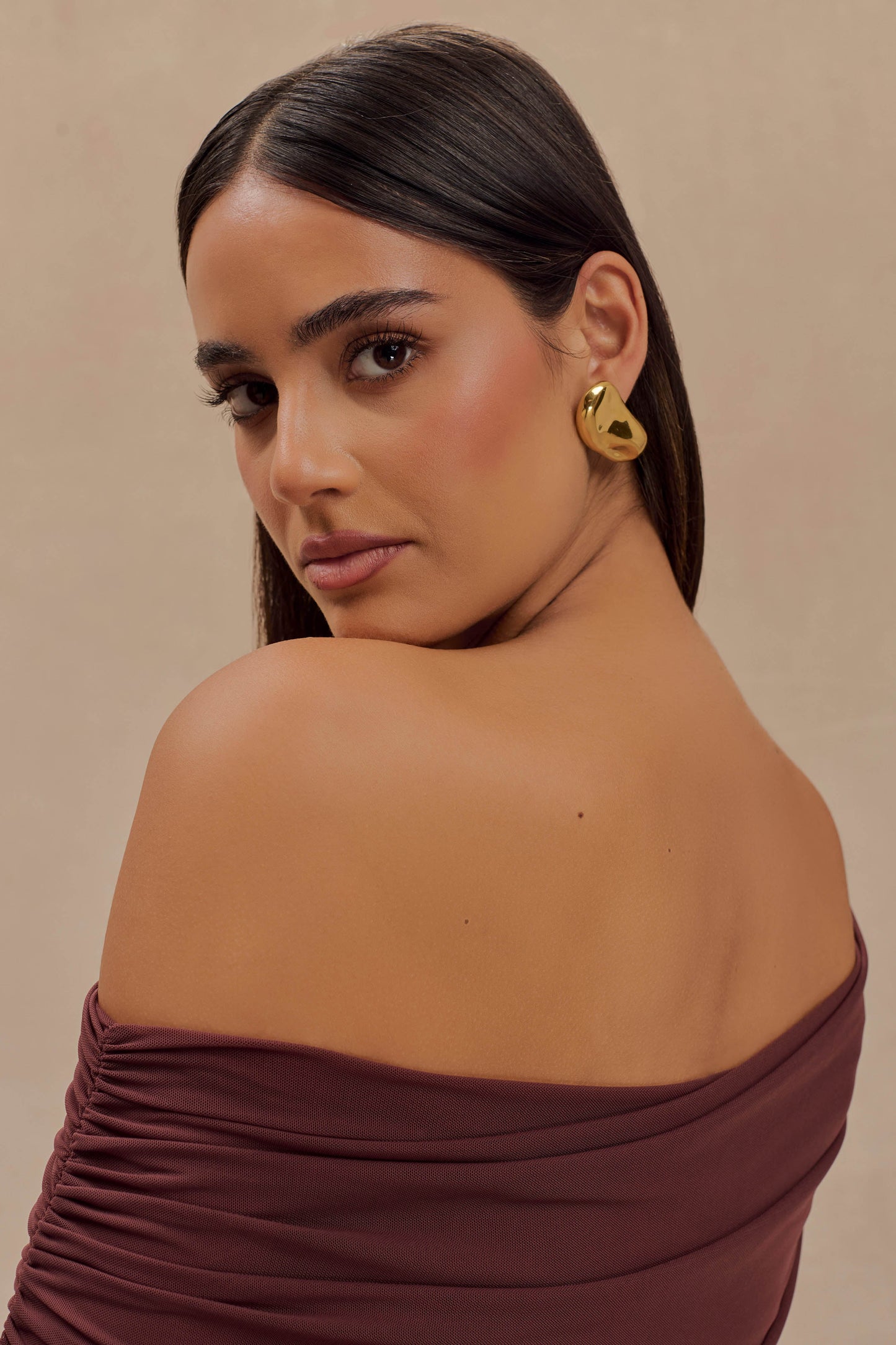 Alicia Horizontal Earrings - Gold