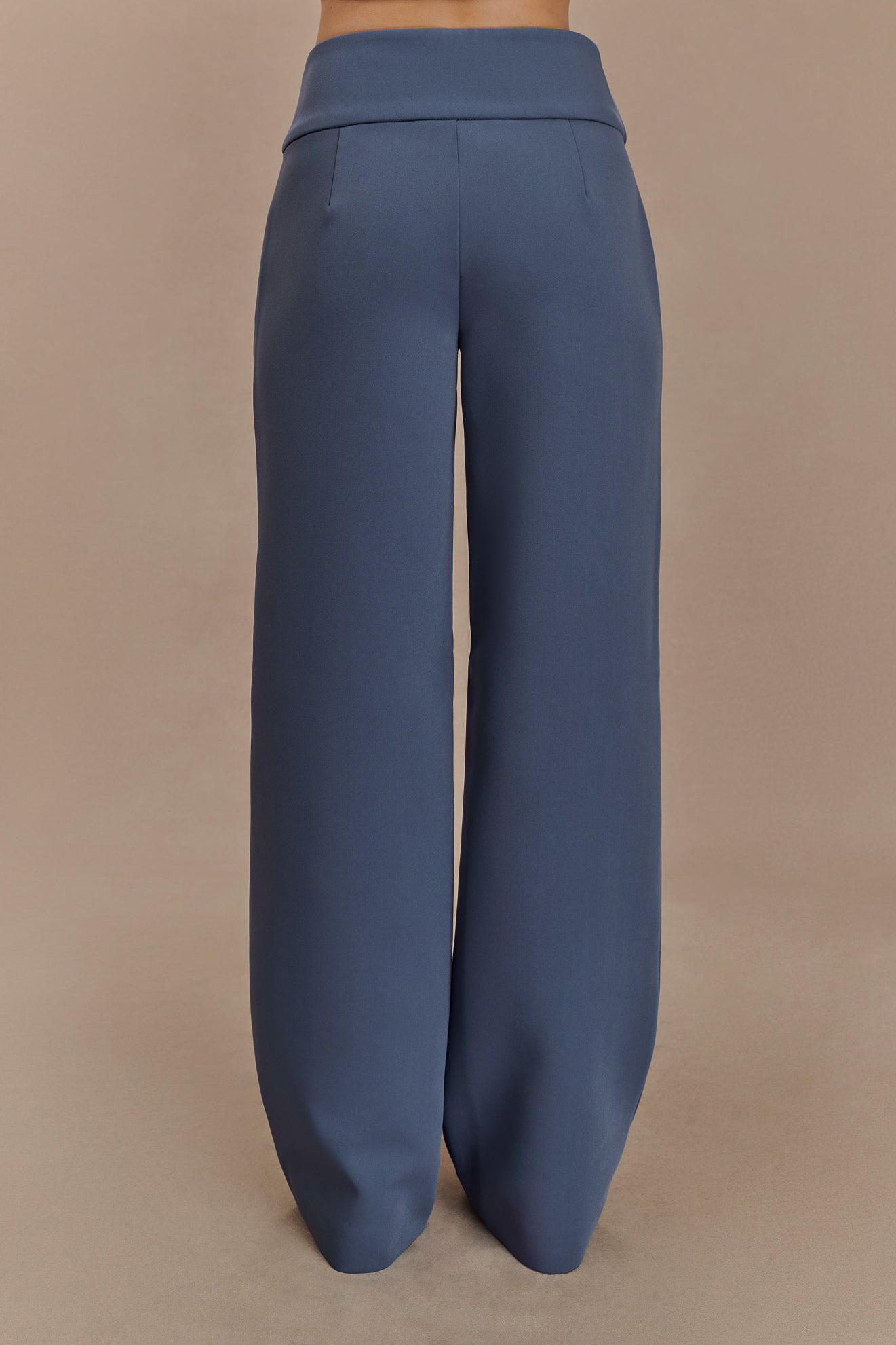 Lindie Straight Leg Suiting Pants Steel MESHKI
