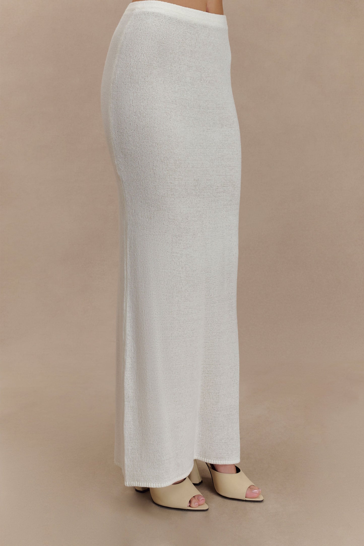 Phoebe Knit Maxi Skirt - Ivory