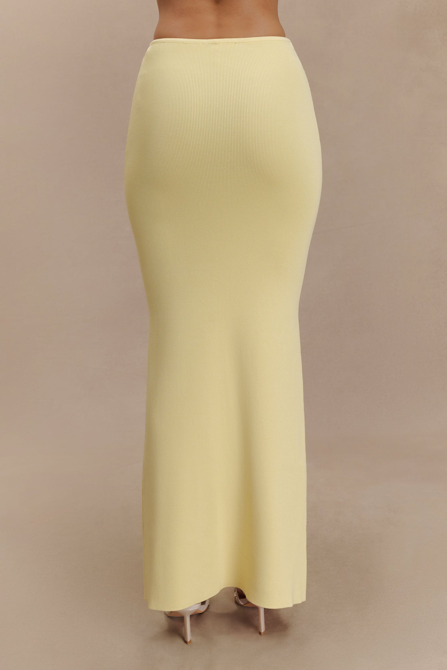 Keaton Fishtail Knit Maxi Skirt - Lemon