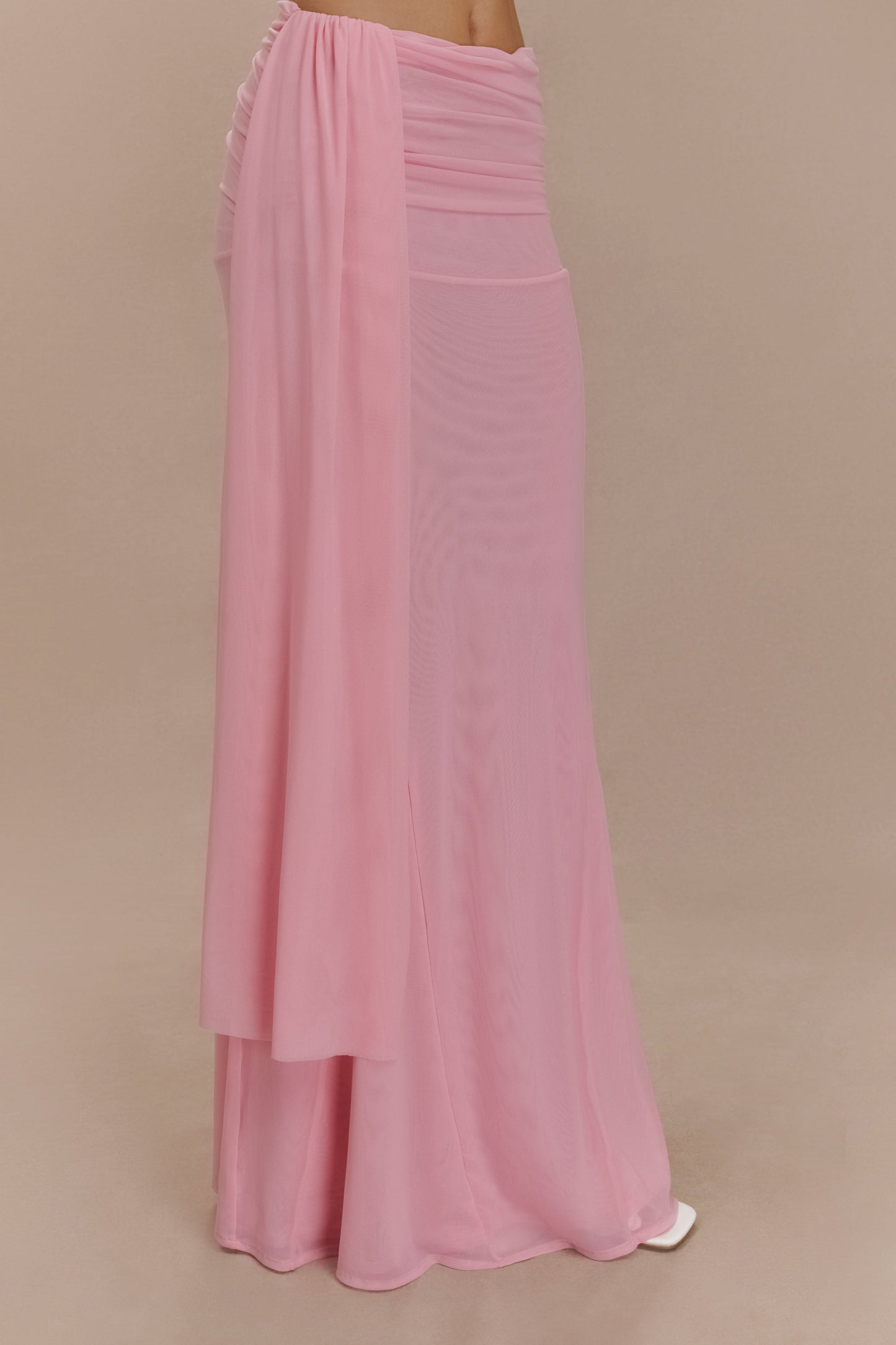 Arna Mesh Maxi Skirt - Candy Pink