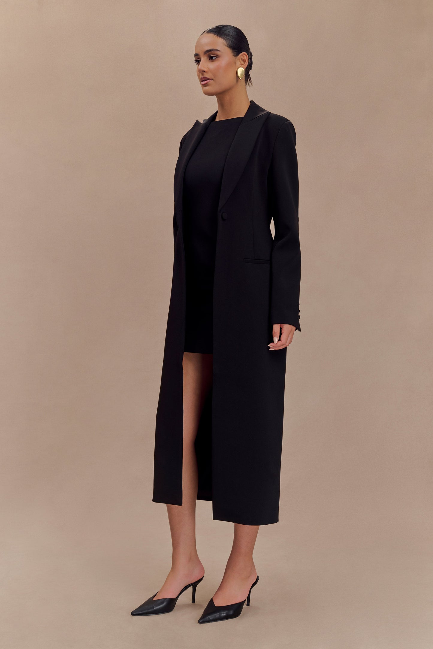 Caviar Suiting Coat - Black