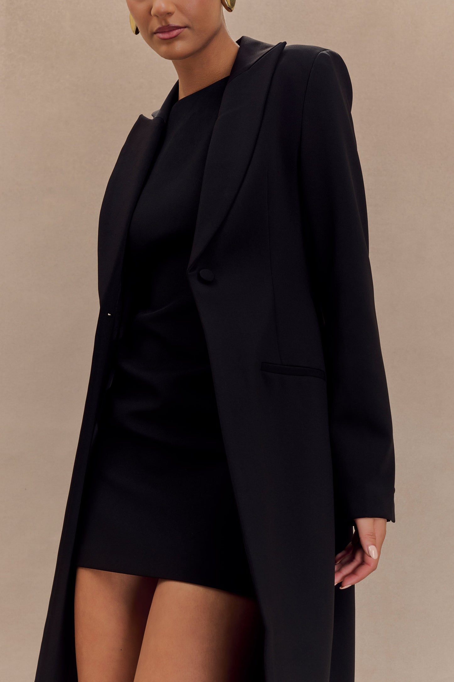 Caviar Suiting Coat - Black