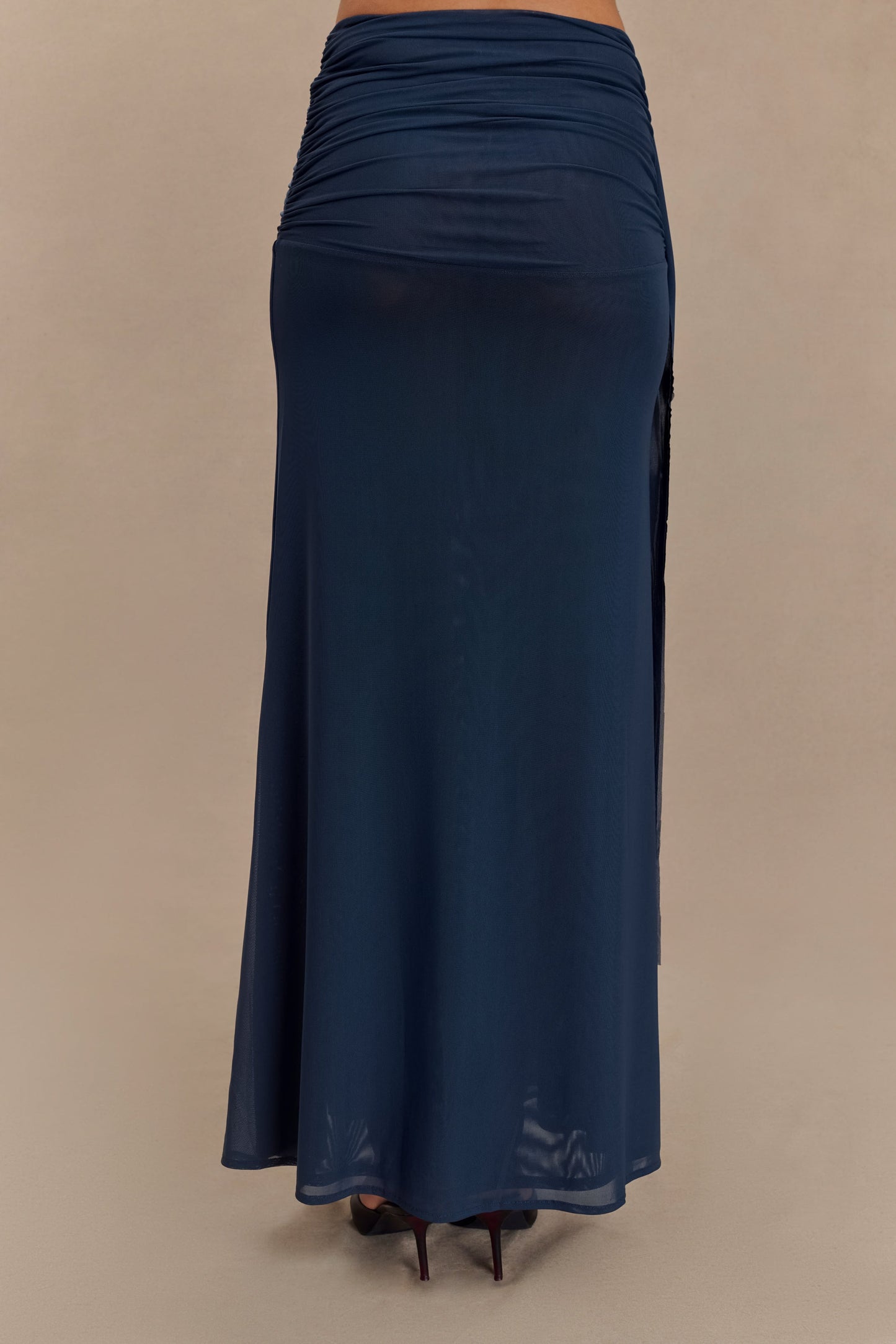 Arna Mesh Maxi Skirt - Midnight Blue