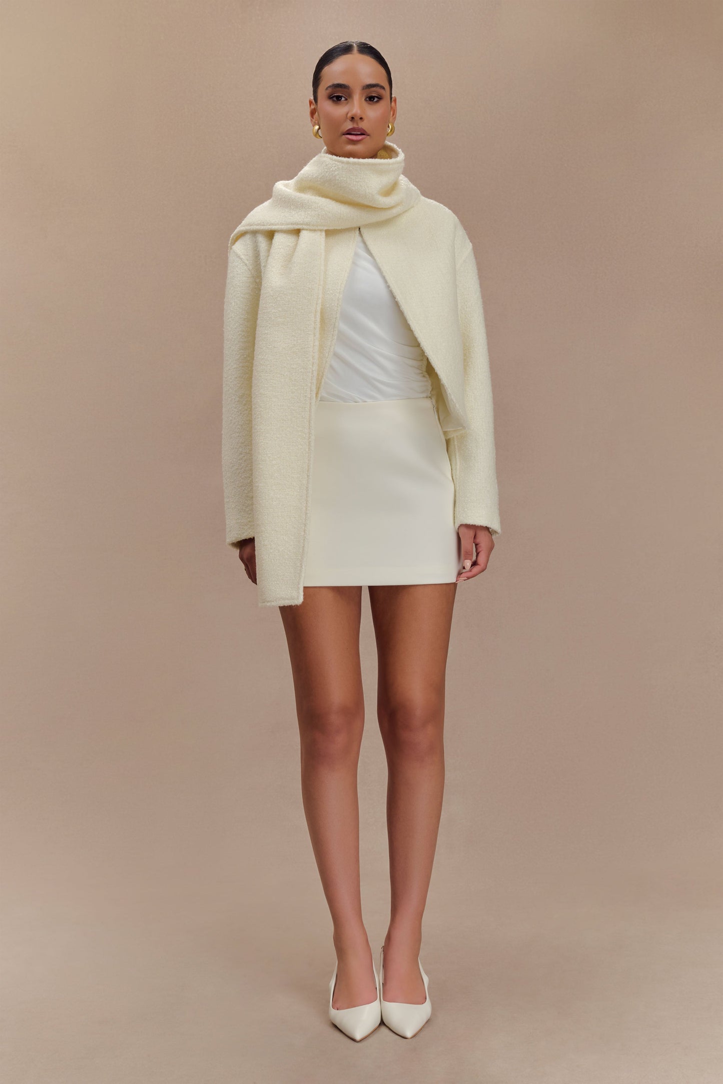 Bree Scarf And Jacket - Ivory