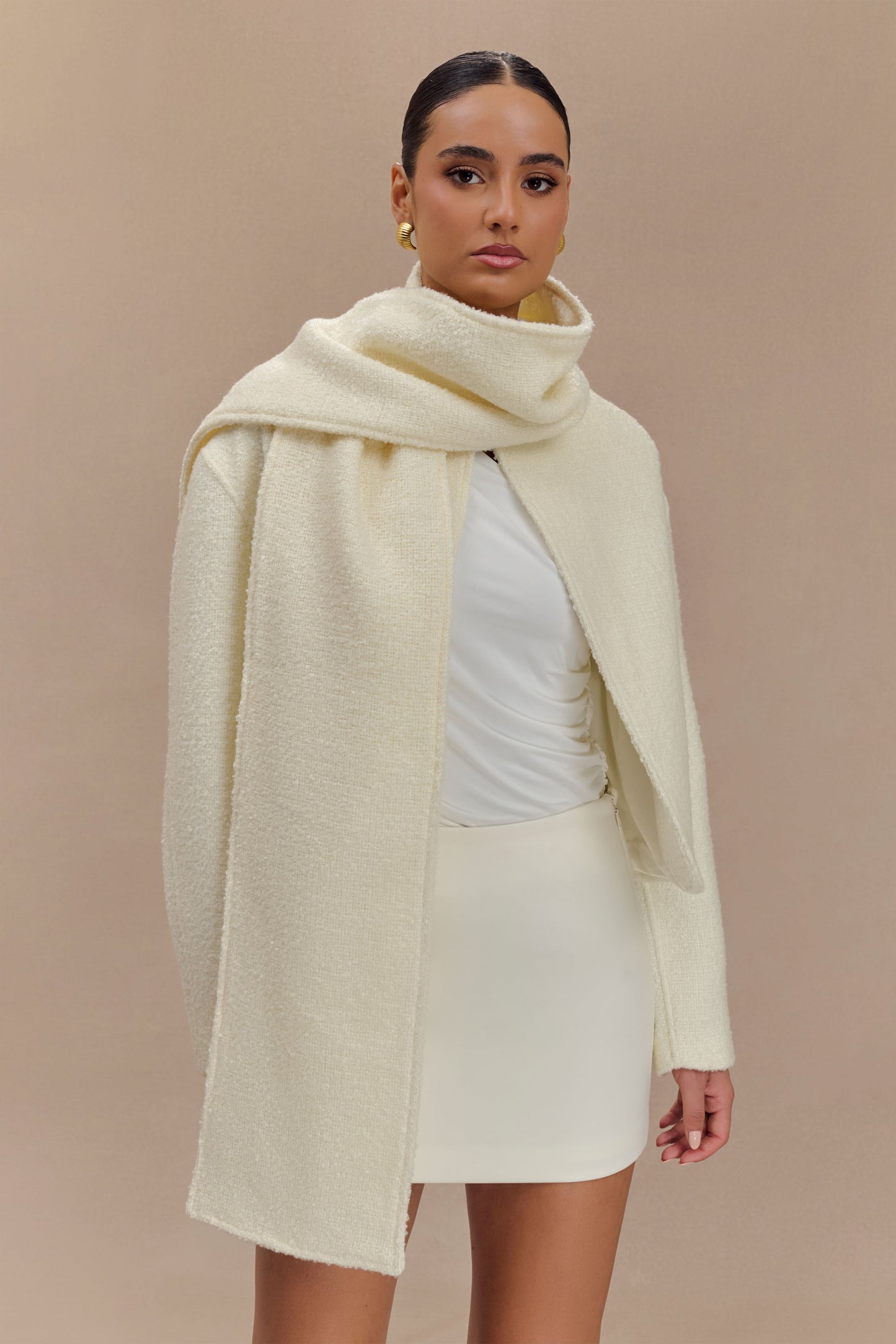 Bree Scarf And Jacket - Ivory