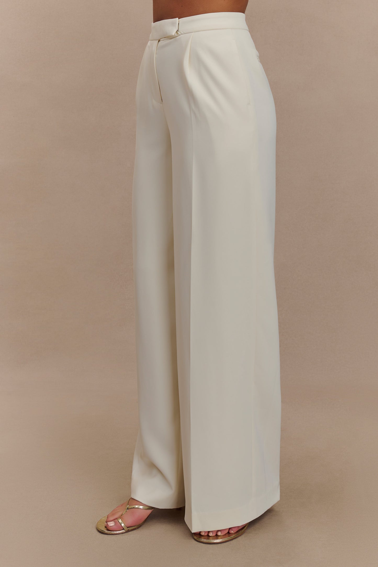 Faith Suiting Wide Leg Pant - Ivory