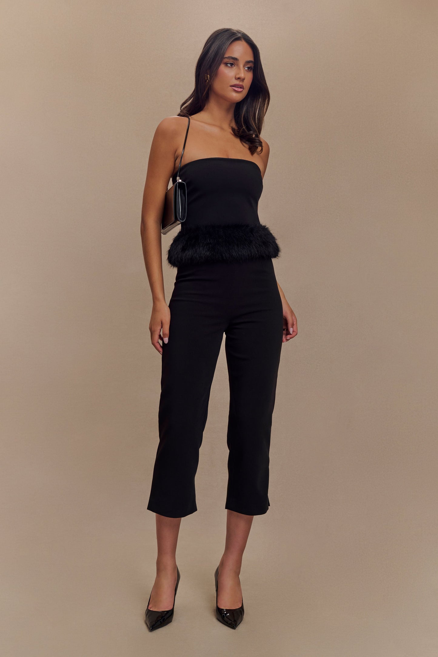 Nola Suiting Capri Pants - Black