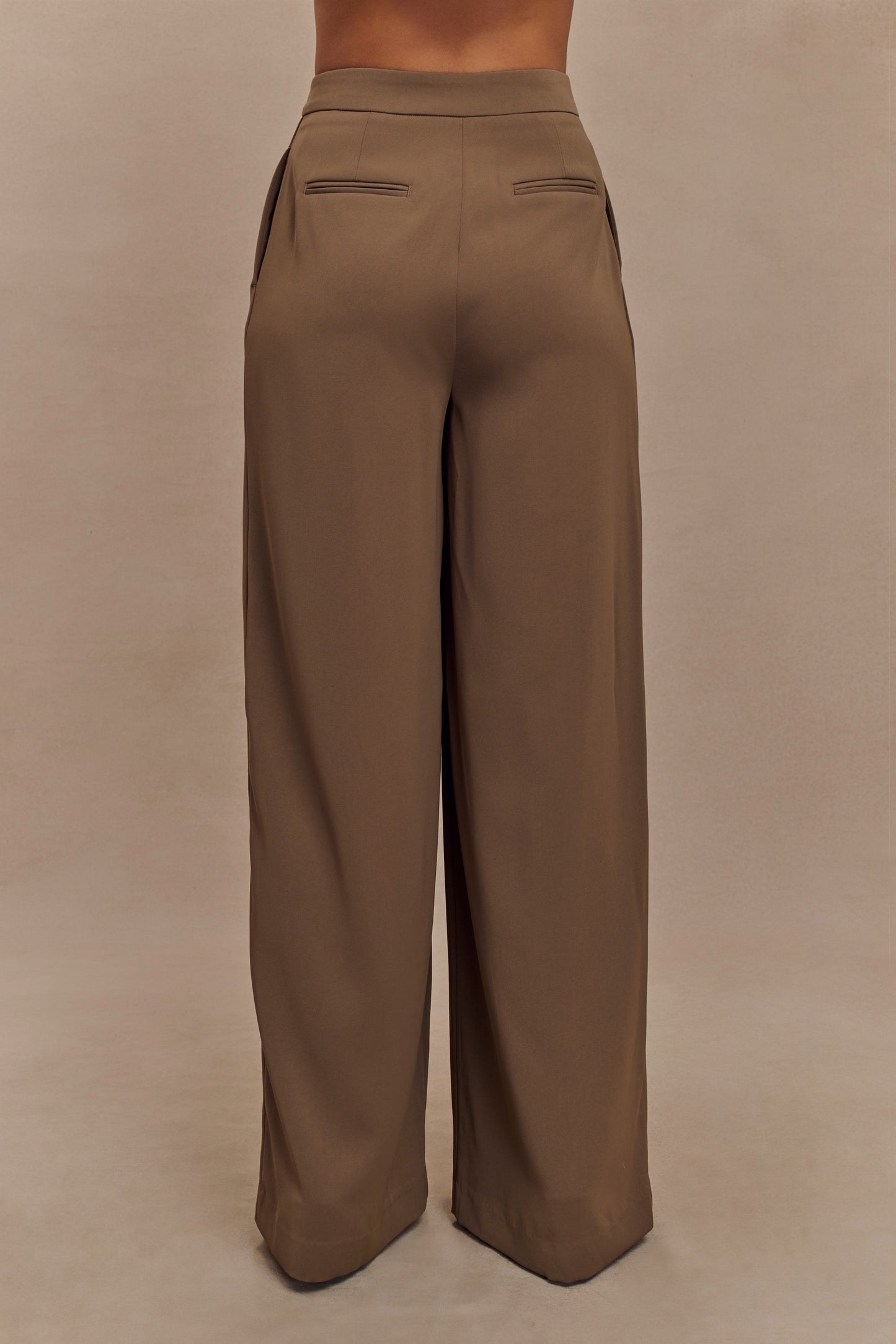 Faith Suiting Wide Leg Pant - Cacao Brown