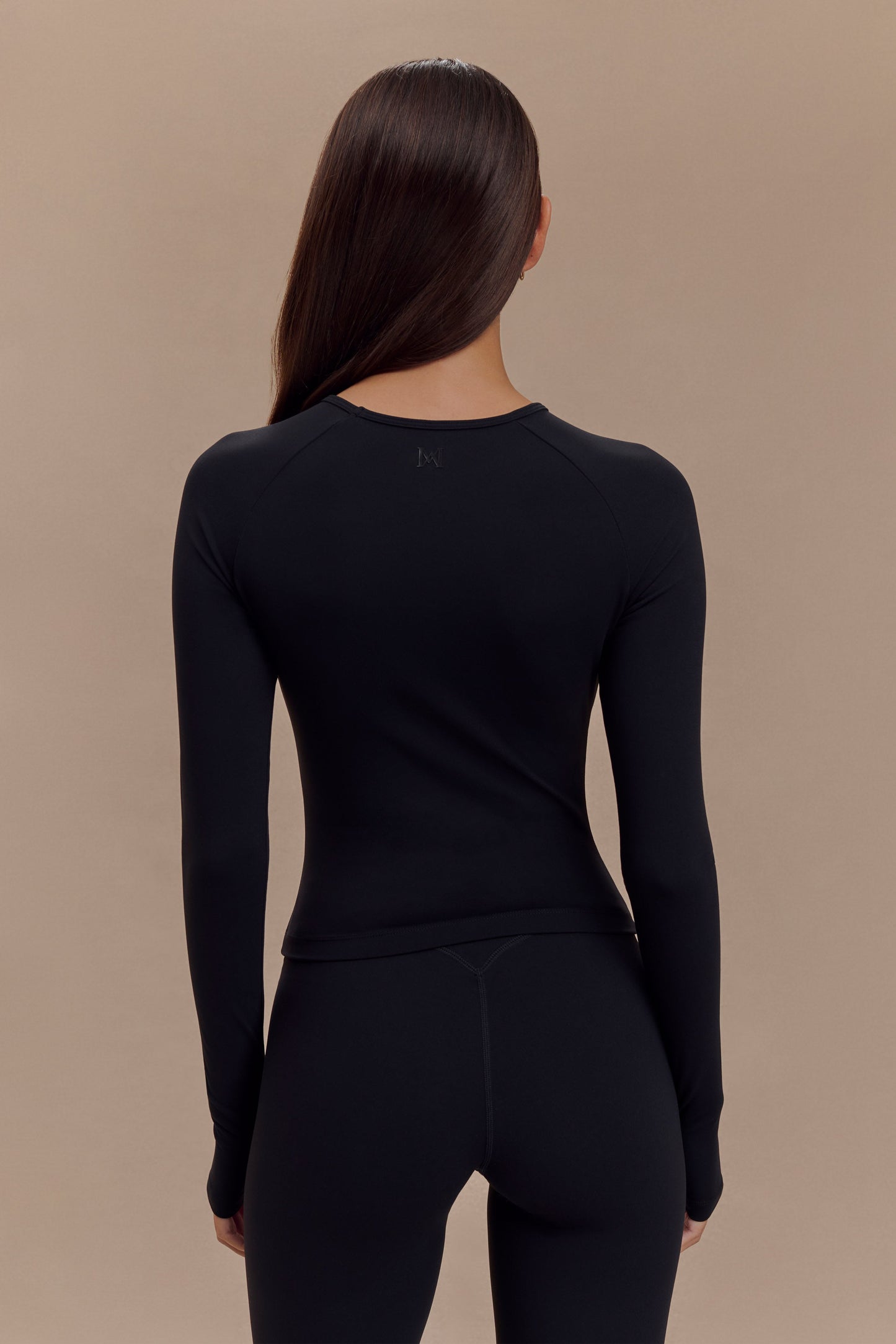 Eliana Long Sleeve Active Top - Black