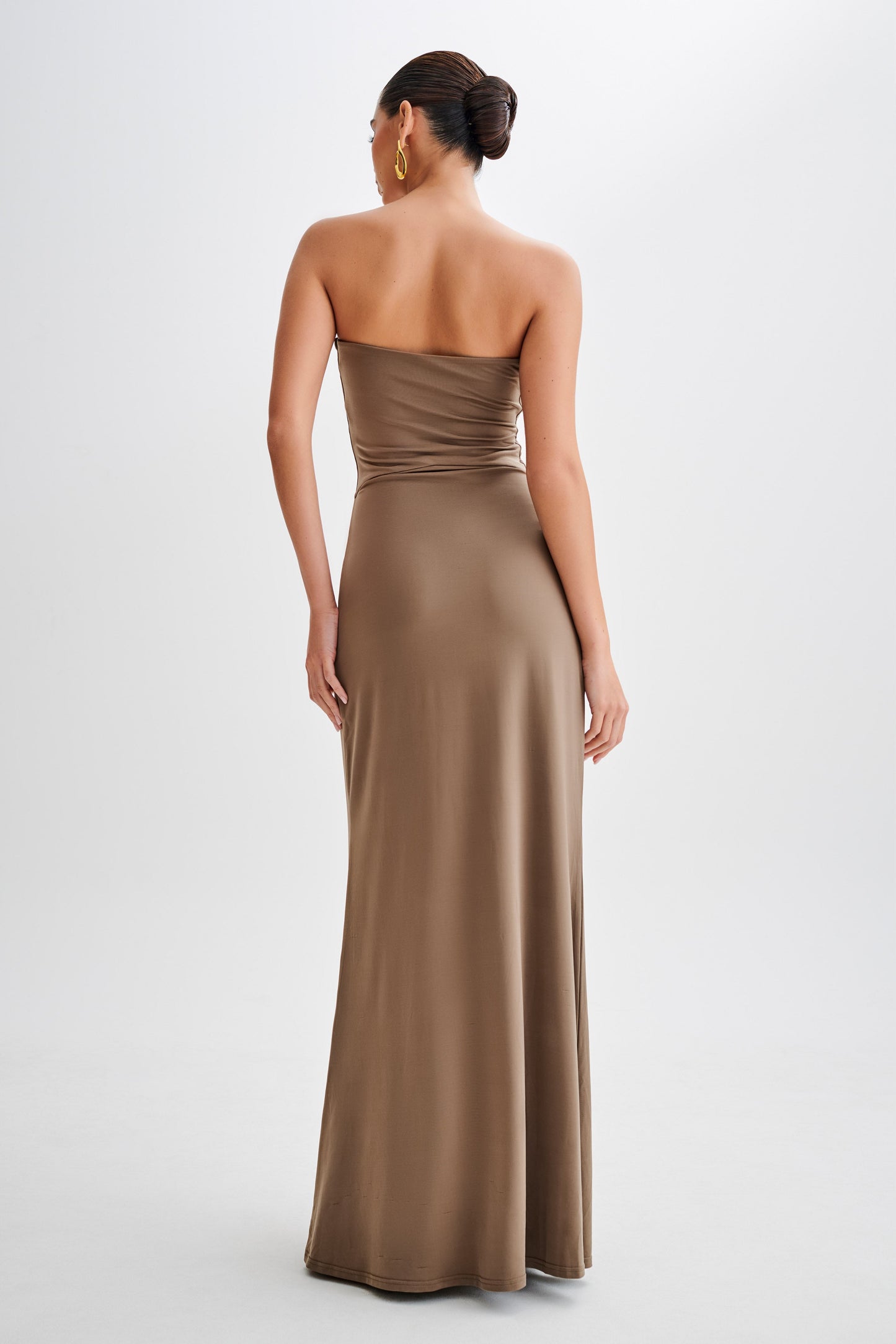 Ruby Strapless Slinky Maxi Dress - Coco