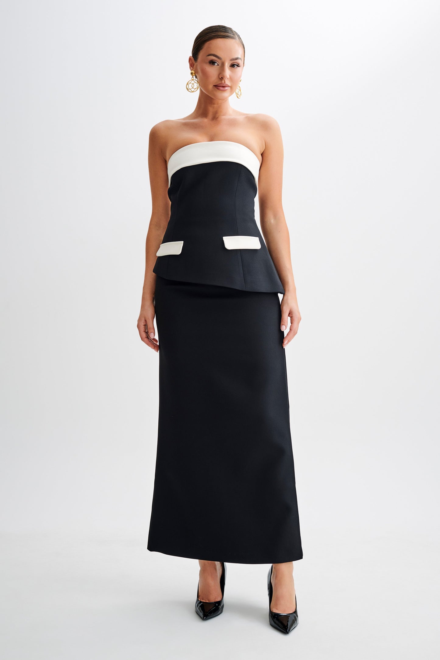 Micah Suiting Maxi Skirt - Black