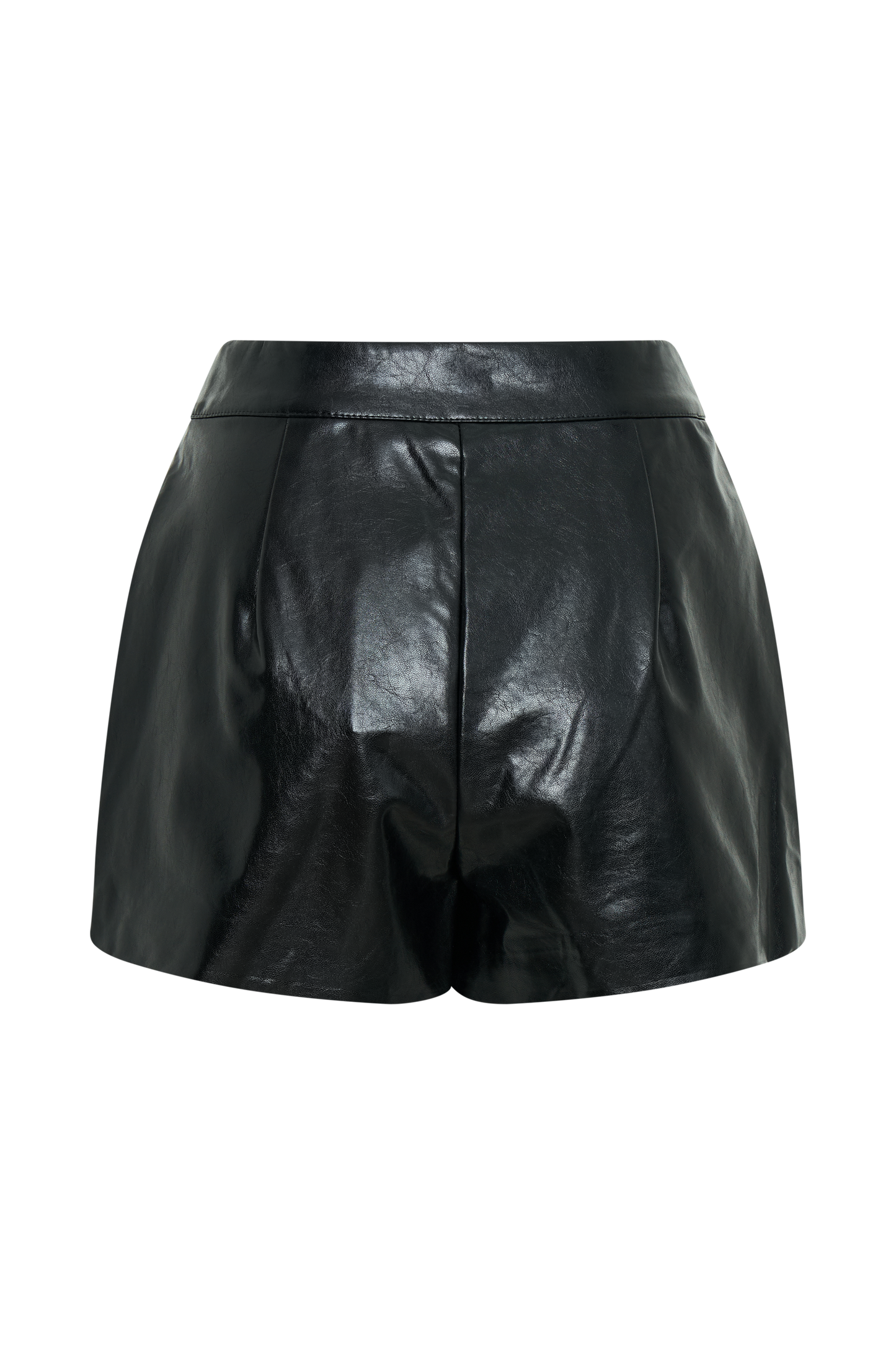 Arabelle Faux Leather Shorts - Black