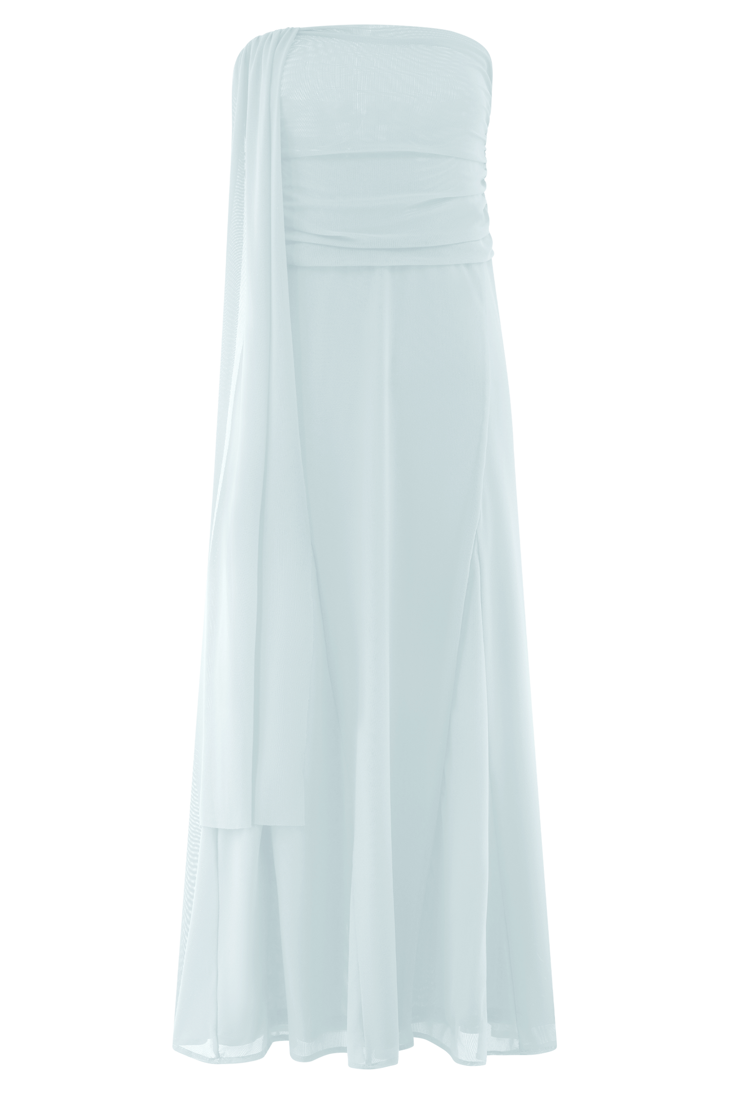 Arna Mesh Maxi Skirt - Pale Blue