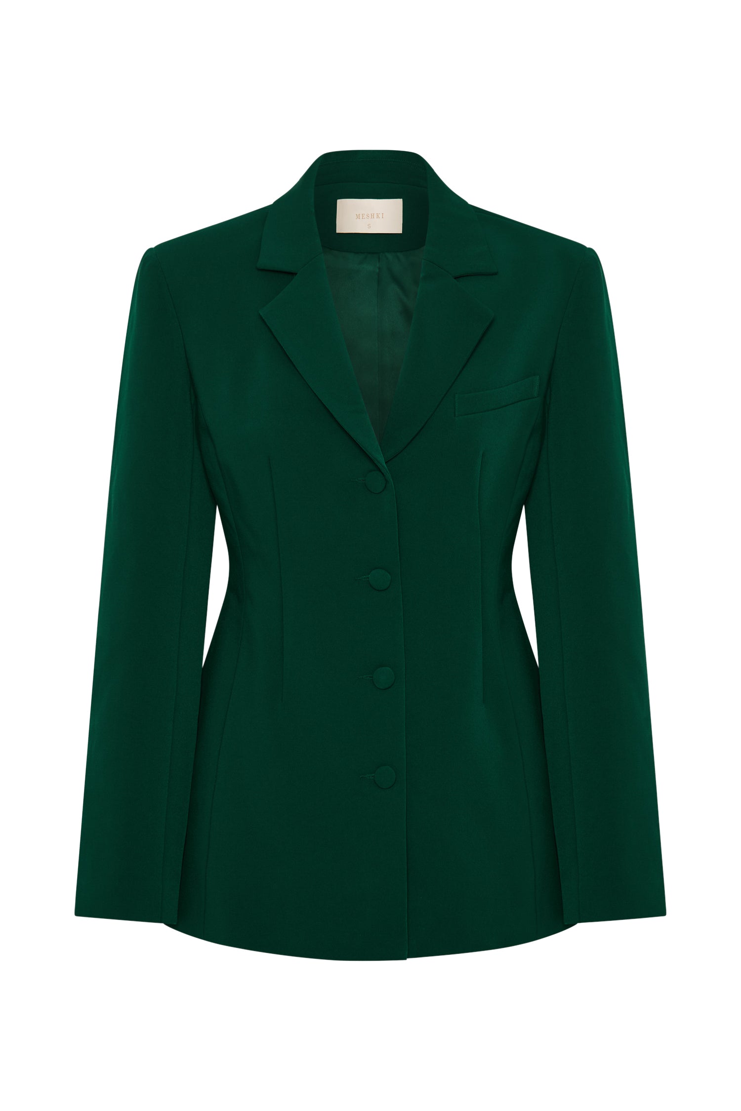 Forest green blazer womens sale