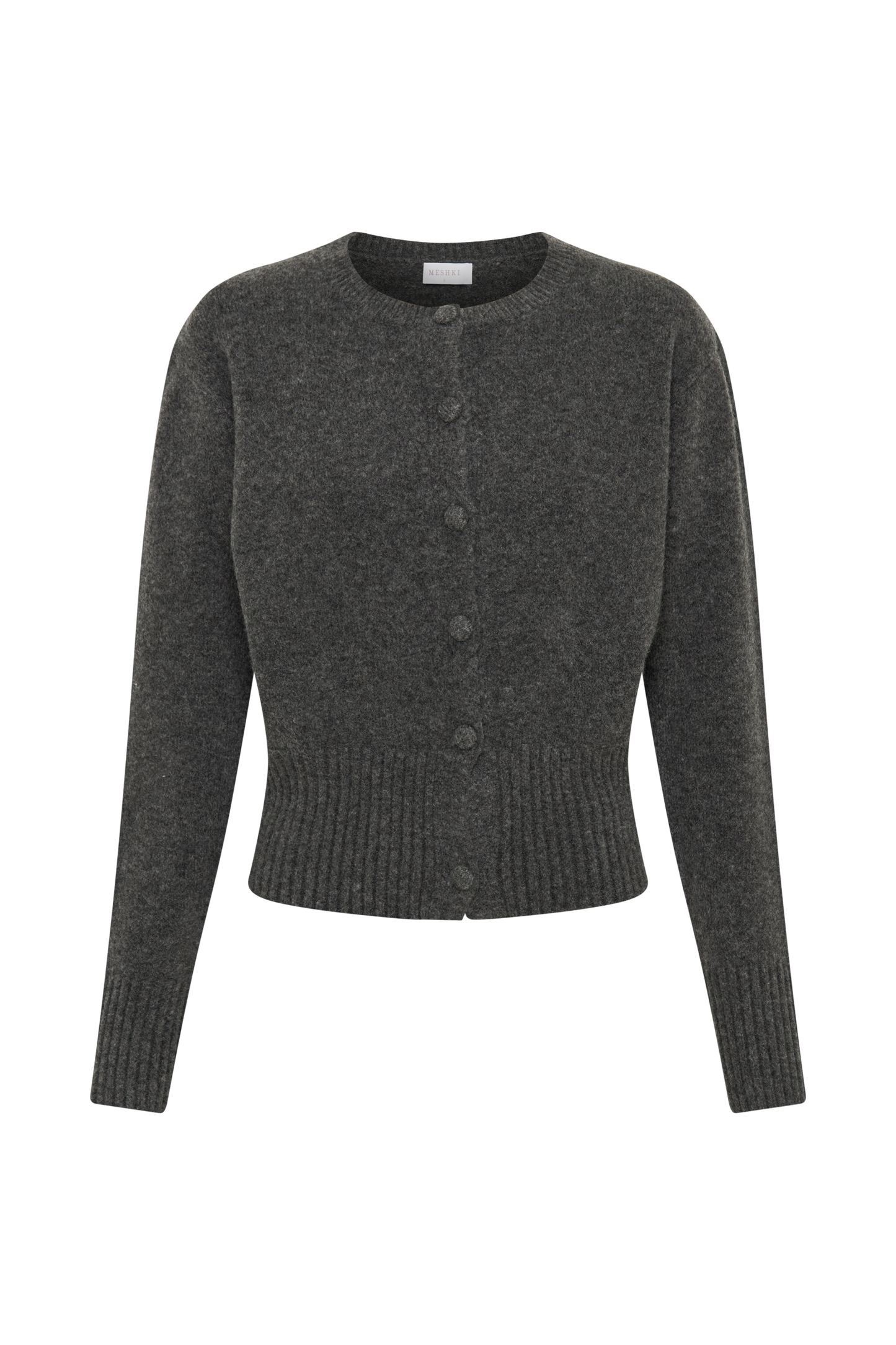 Genevieve Oversized Knit Cardigan - Charcoal Marle