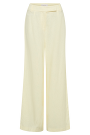 Franca Linen Wide Leg Pant - Lemon Sherbet